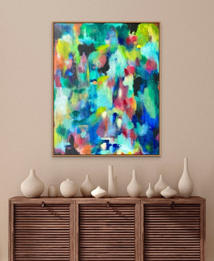 'COLOR MIX', 2022, acrylic on canvas, 85 x 65 cm