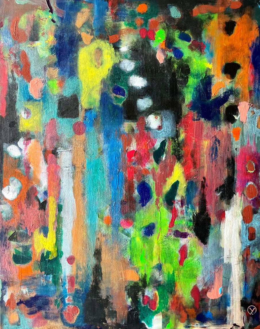 'COLOR SCREAM', 2021, acrylic on canvas, 85 x 65 cm
