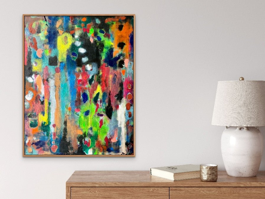 'COLOR SCREAM', 2021, acrylic on canvas, 85 x 65 cm