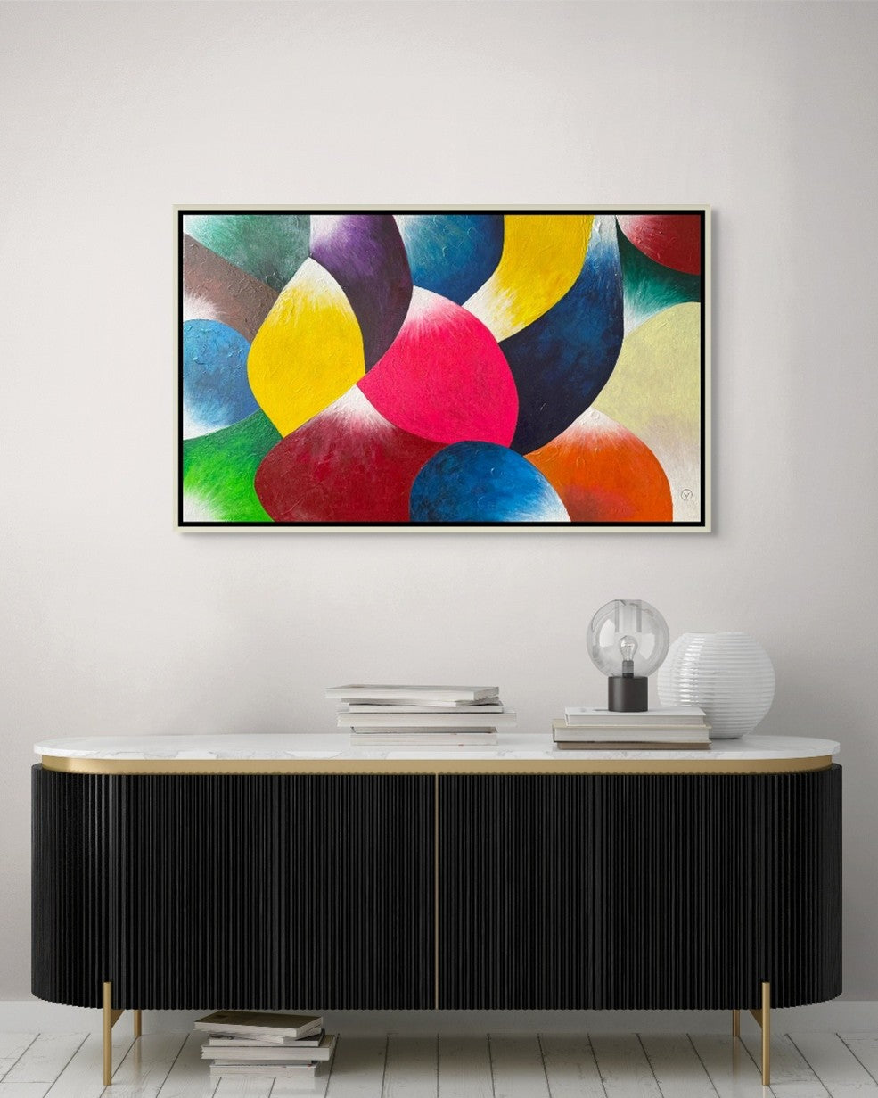 'FUSION', 2024, acrylic on canvas, 90 x 60 cm