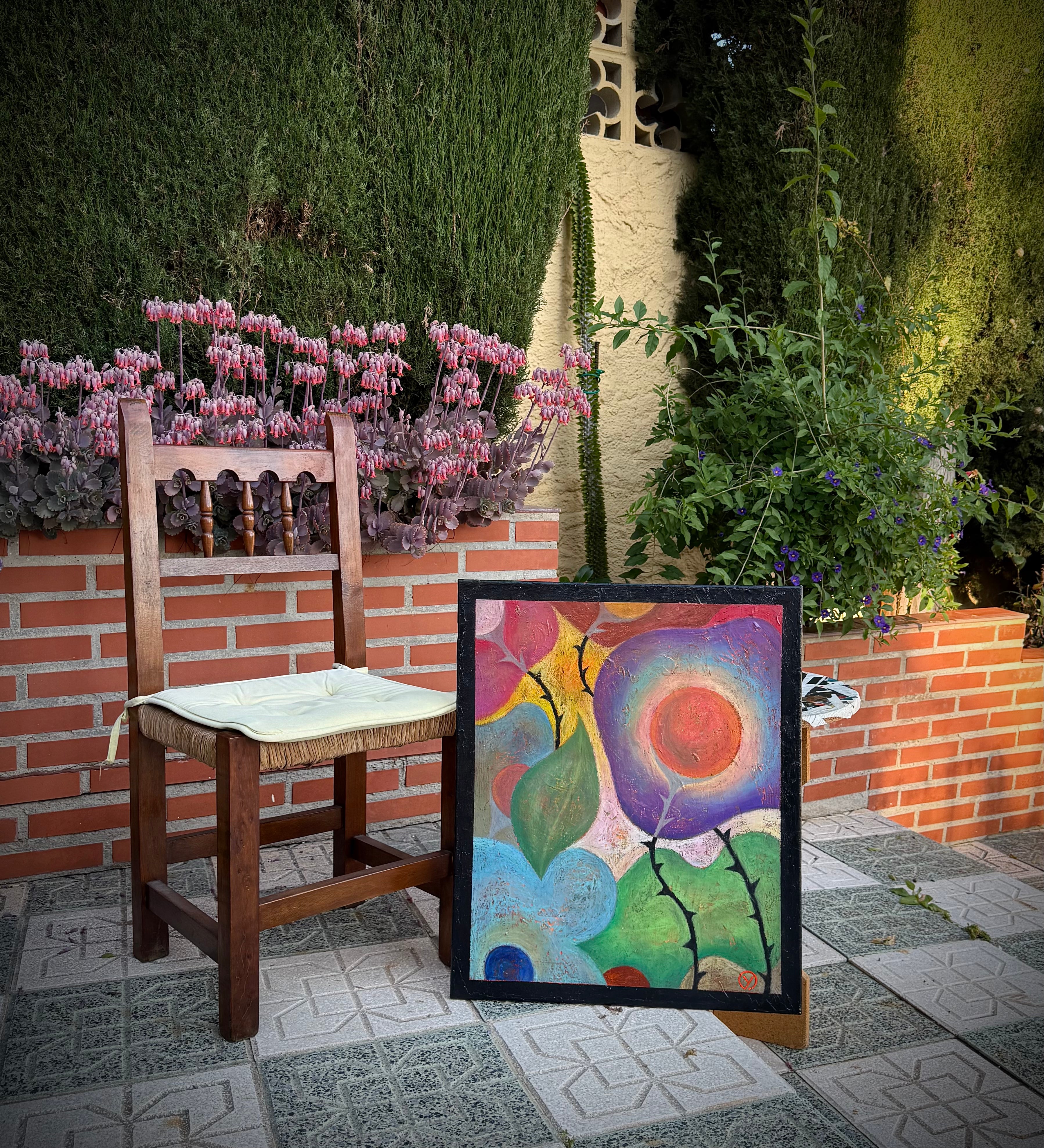 'HOPE V' ; oil pastel on canvas ; 65 x 54 cm