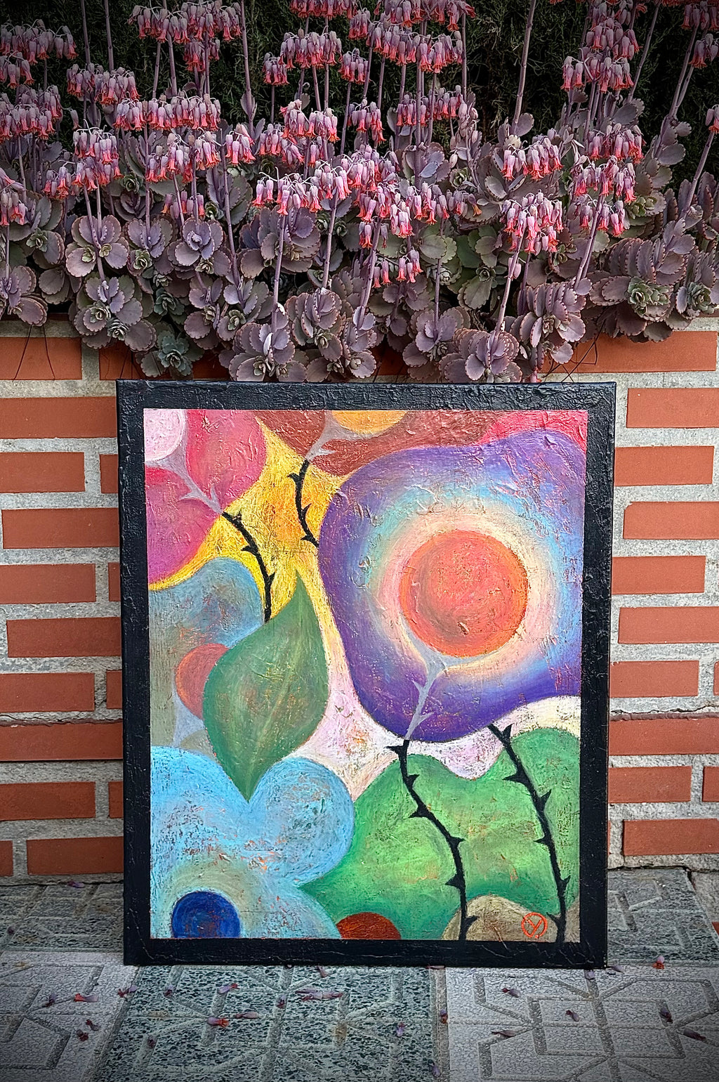 'HOPE V' ; oil pastel on canvas ; 65 x 54 cm