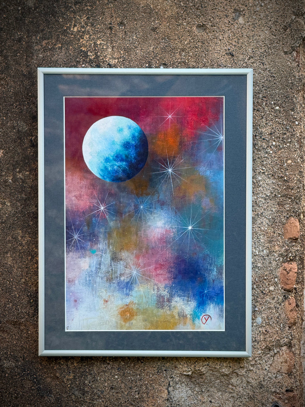 'MULTICOLORED', 2019, acrylique sur papier, 30 x 20 cm