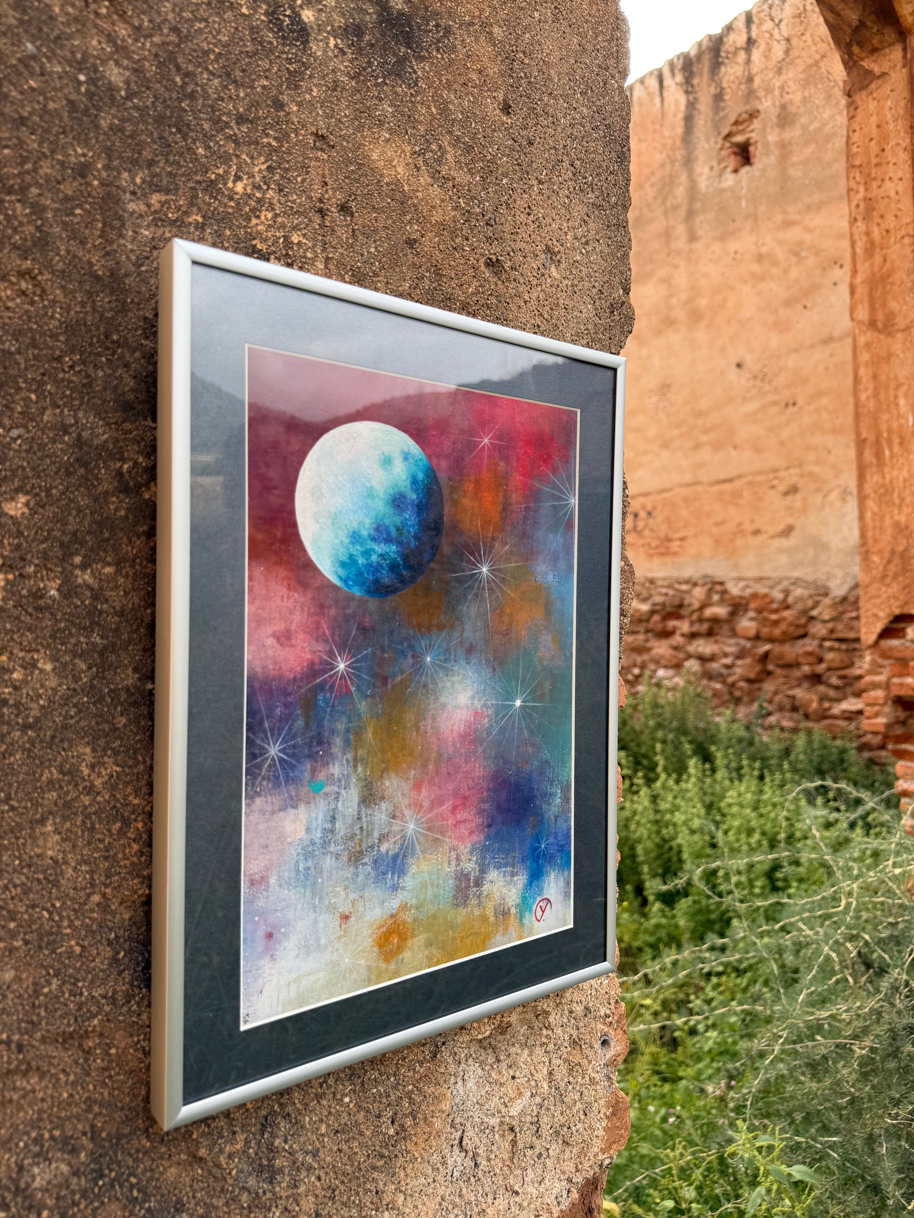 'MULTICOLORED', 2019, acrylic on paper, 30 x 20 cm (high quality frame)