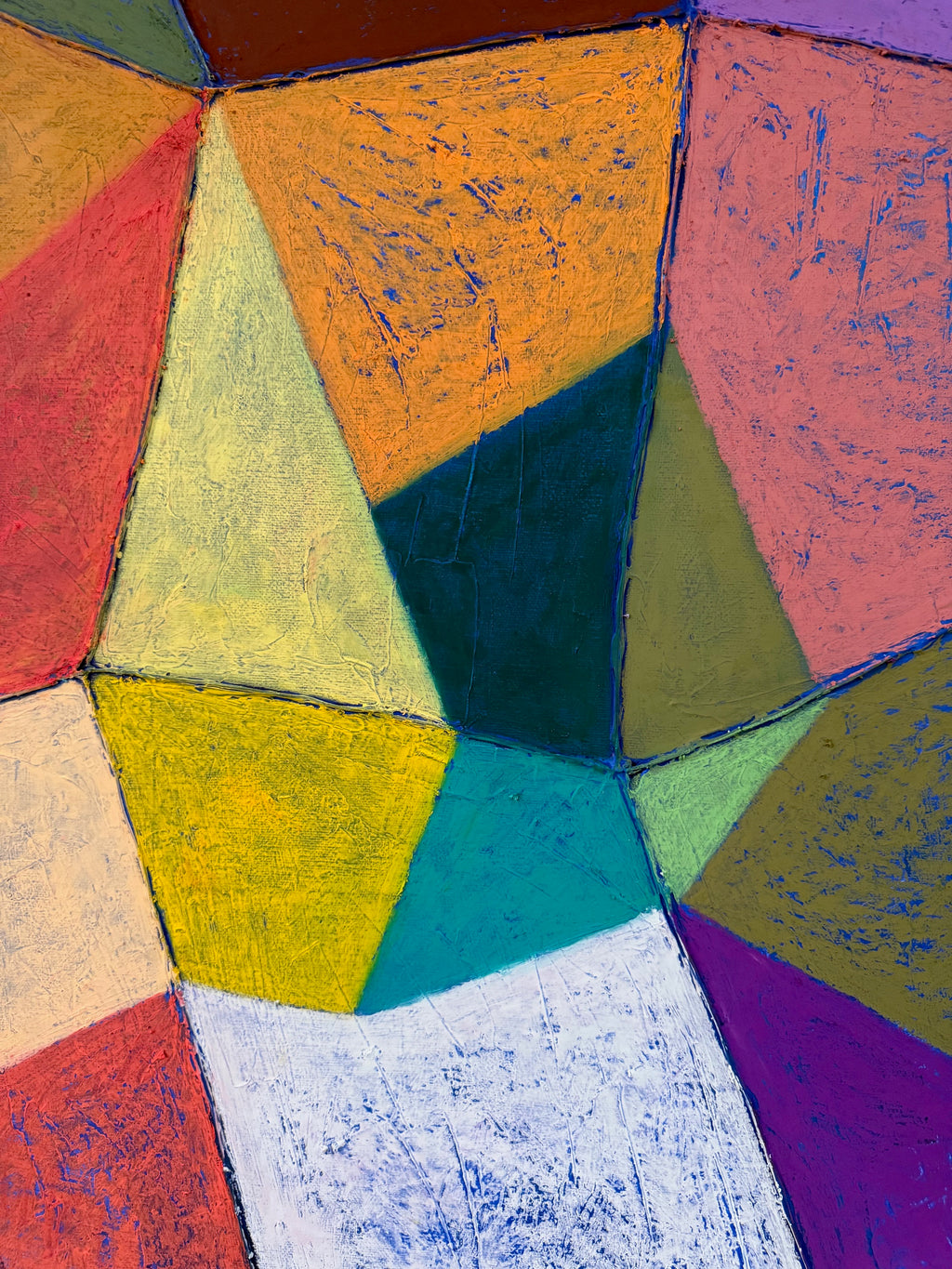 'OTOÑO' 2025 ; oil pastels on canvas, 100 x 60 cm