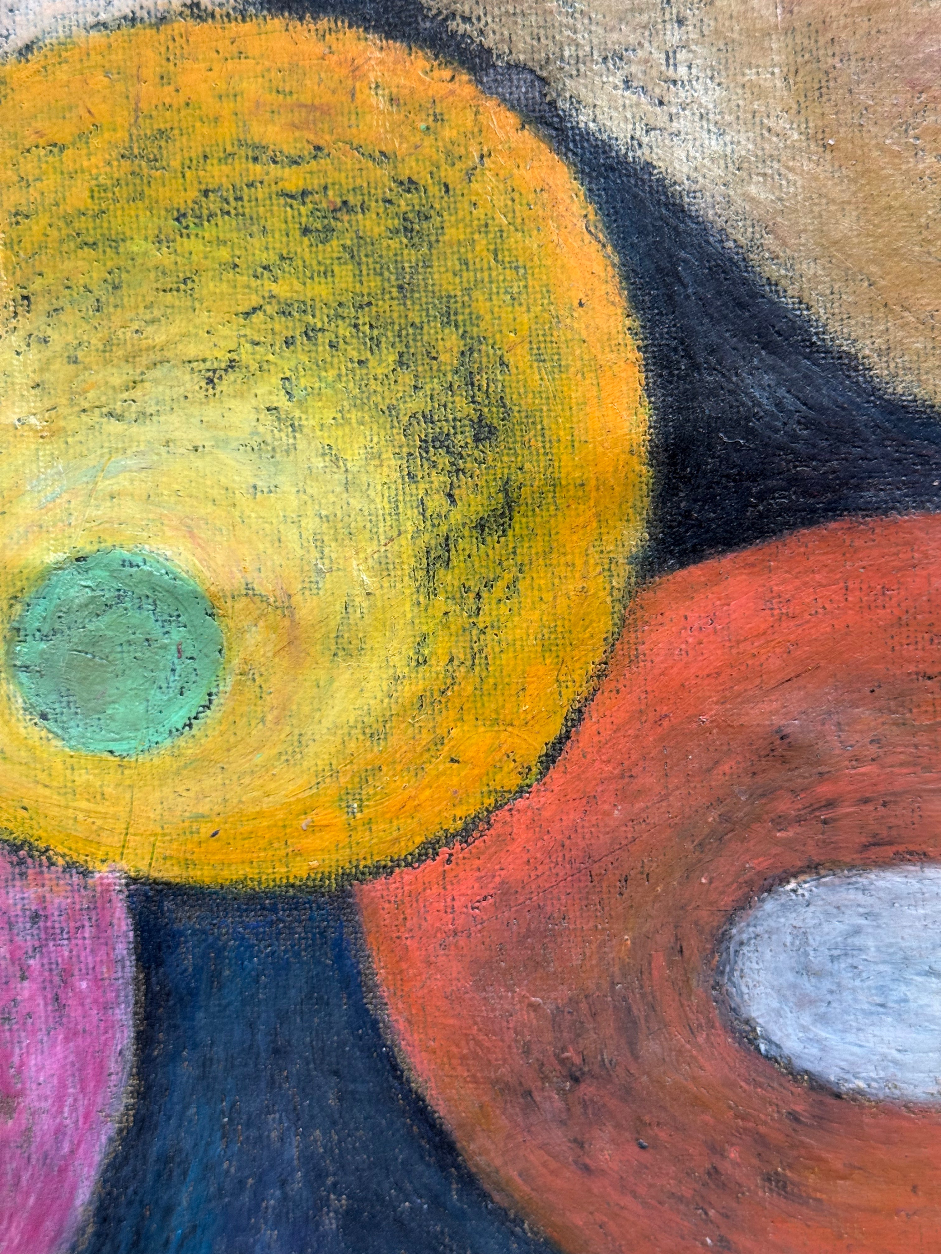 'HOPE VI : Le jardin illuminé' oil pastel on canvas 50 x 95 cm
