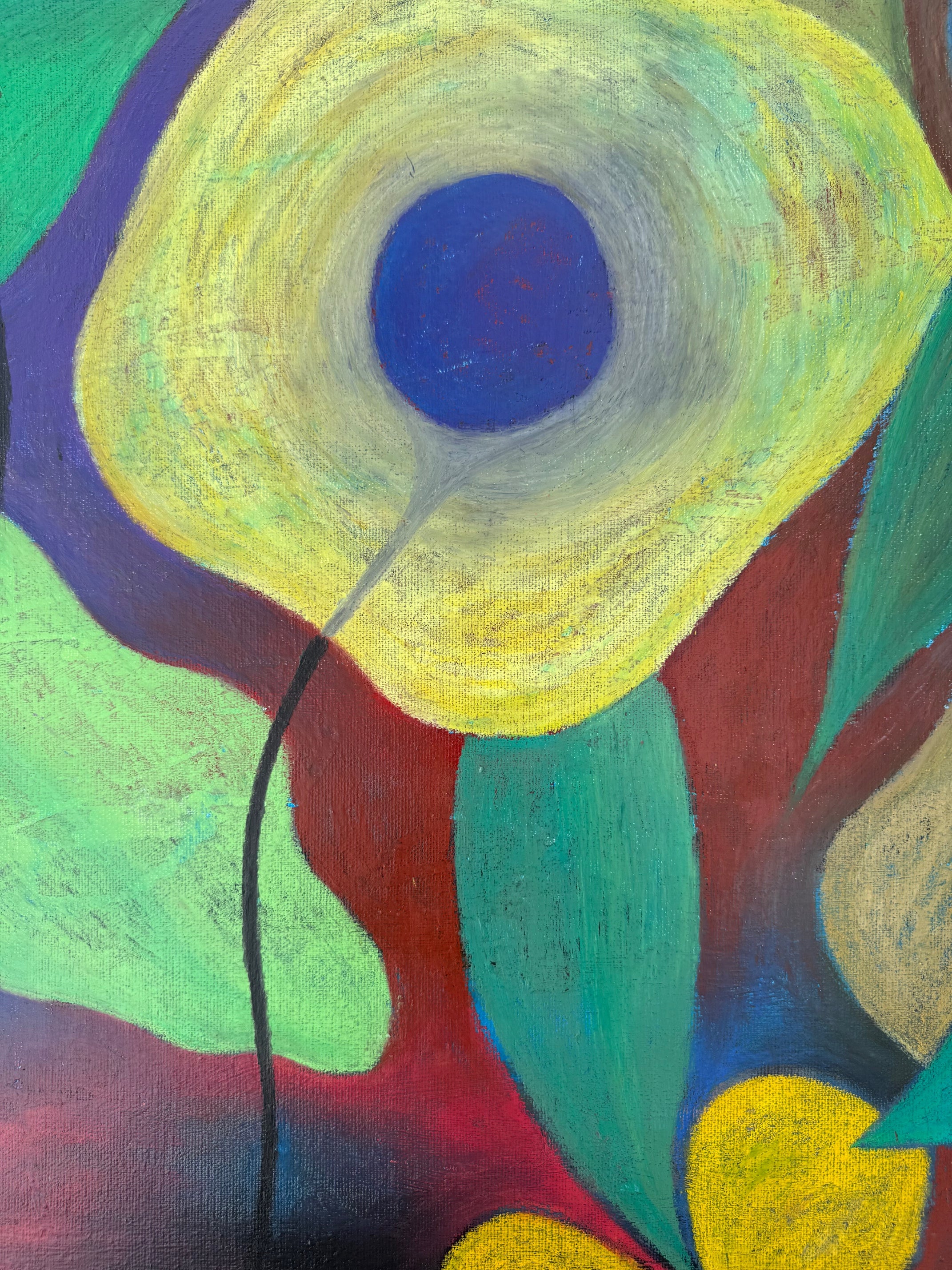 'HOPE II', 2025, oil pastel on canvas, 150  x 50 cm