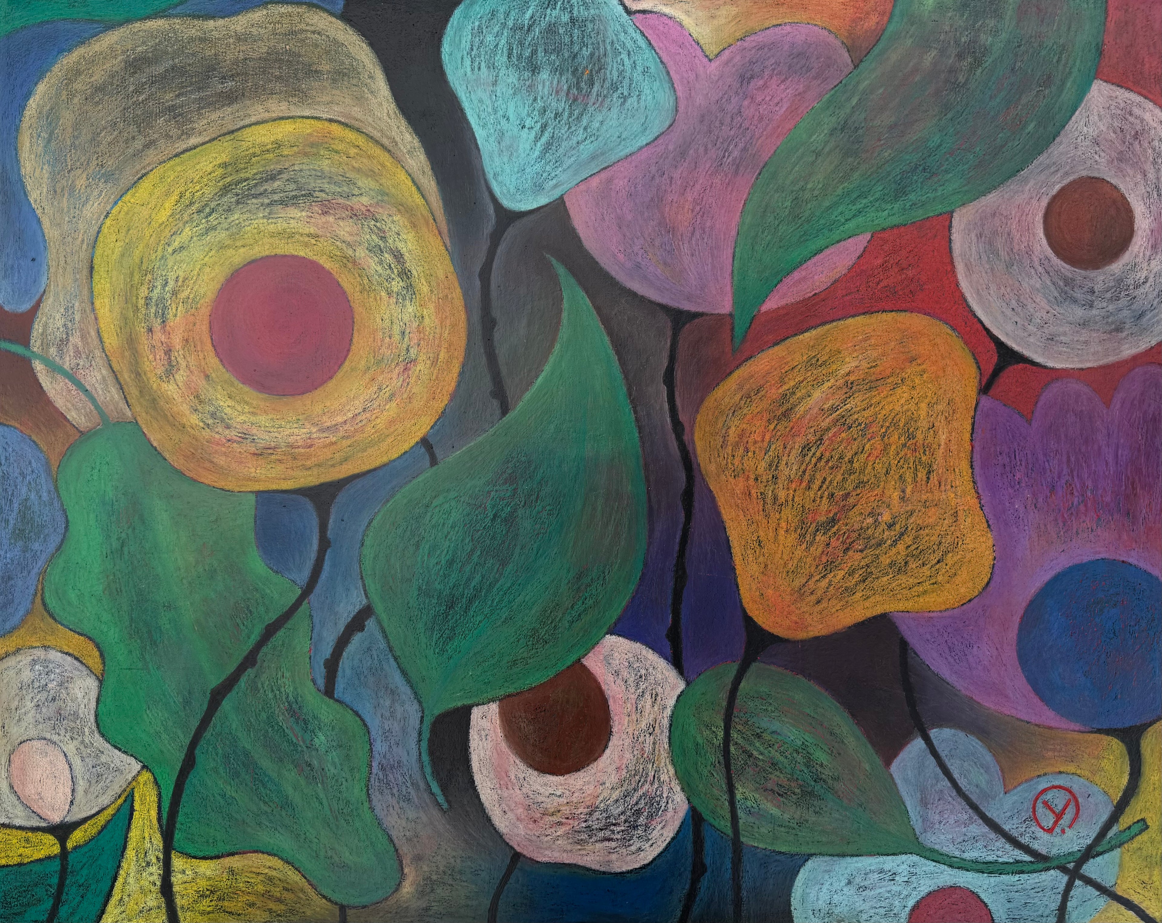 ´HOPE III’, oil pastel on Canvas, 80 x 100 cm