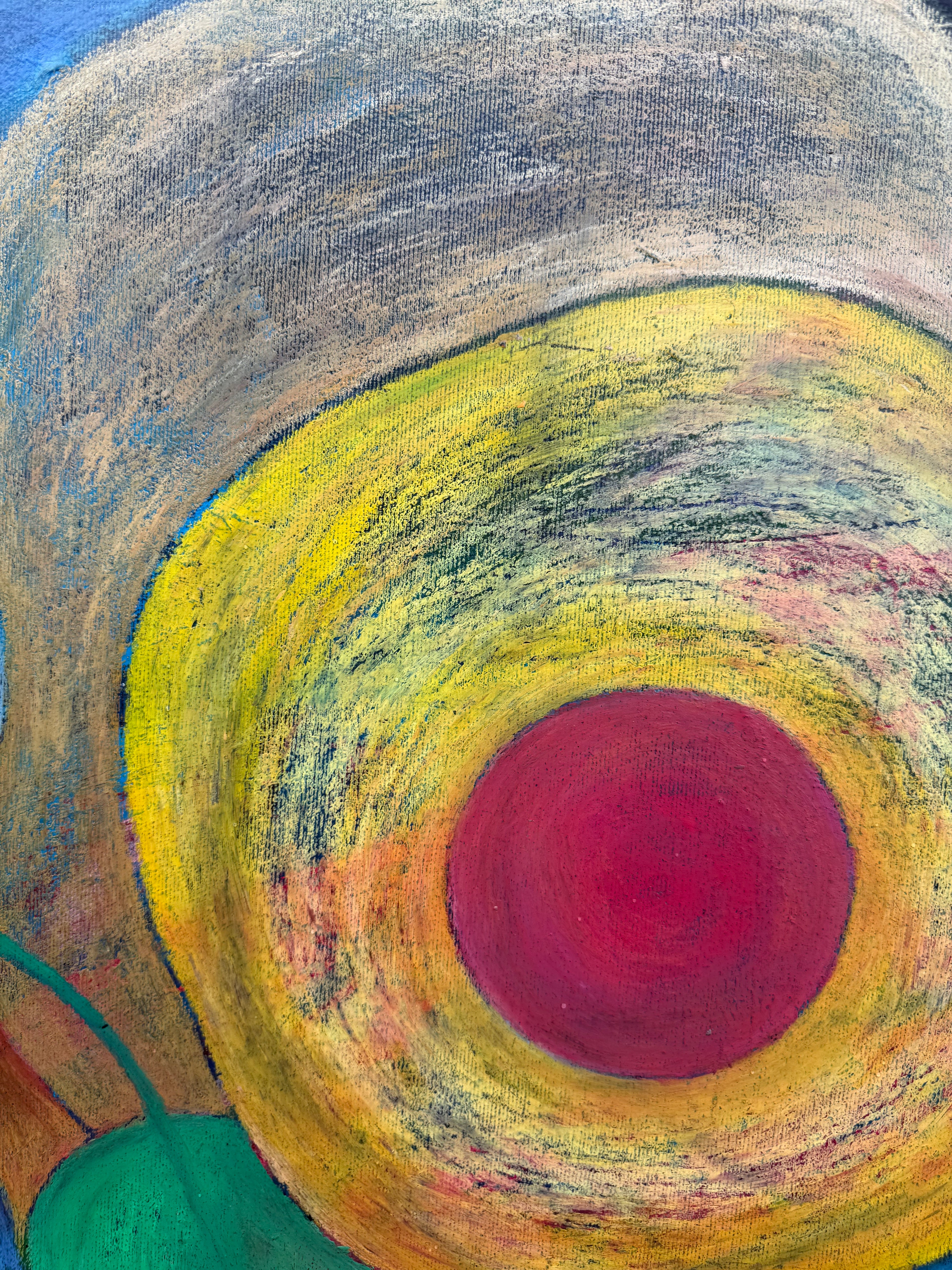 ´HOPE III’, oil pastel on Canvas, 80 x 100 cm