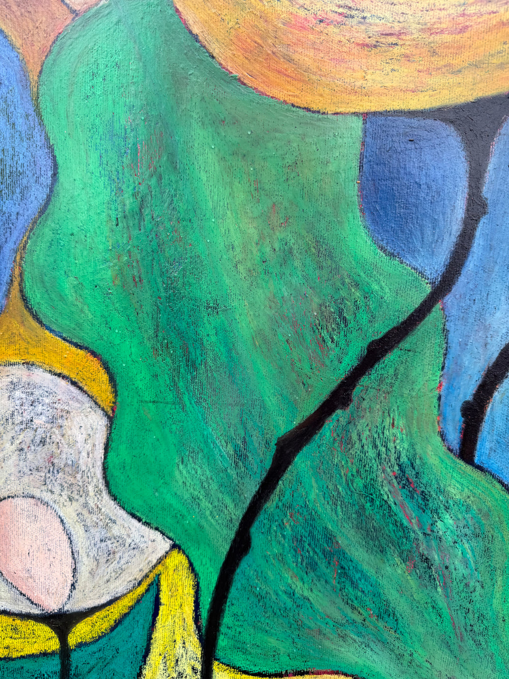 ´HOPE III’, oil pastel on Canvas, 80 x 100 cm