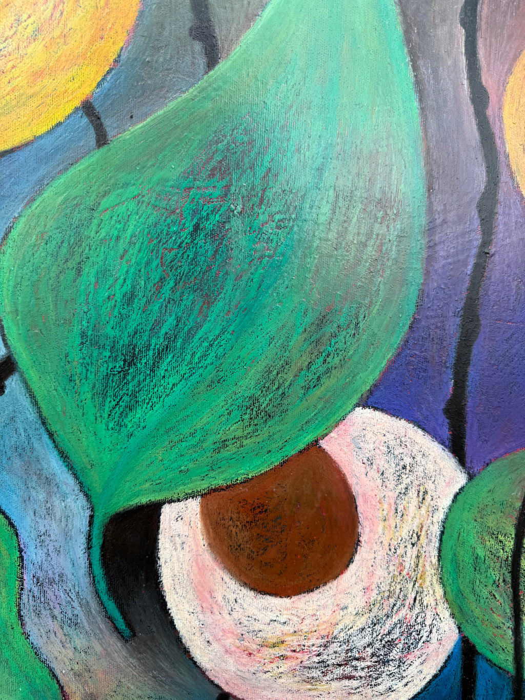 ´HOPE III’, oil pastel on Canvas, 80 x 100 cm
