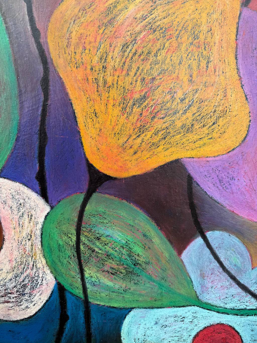 ´HOPE III’, oil pastel on Canvas, 80 x 100 cm