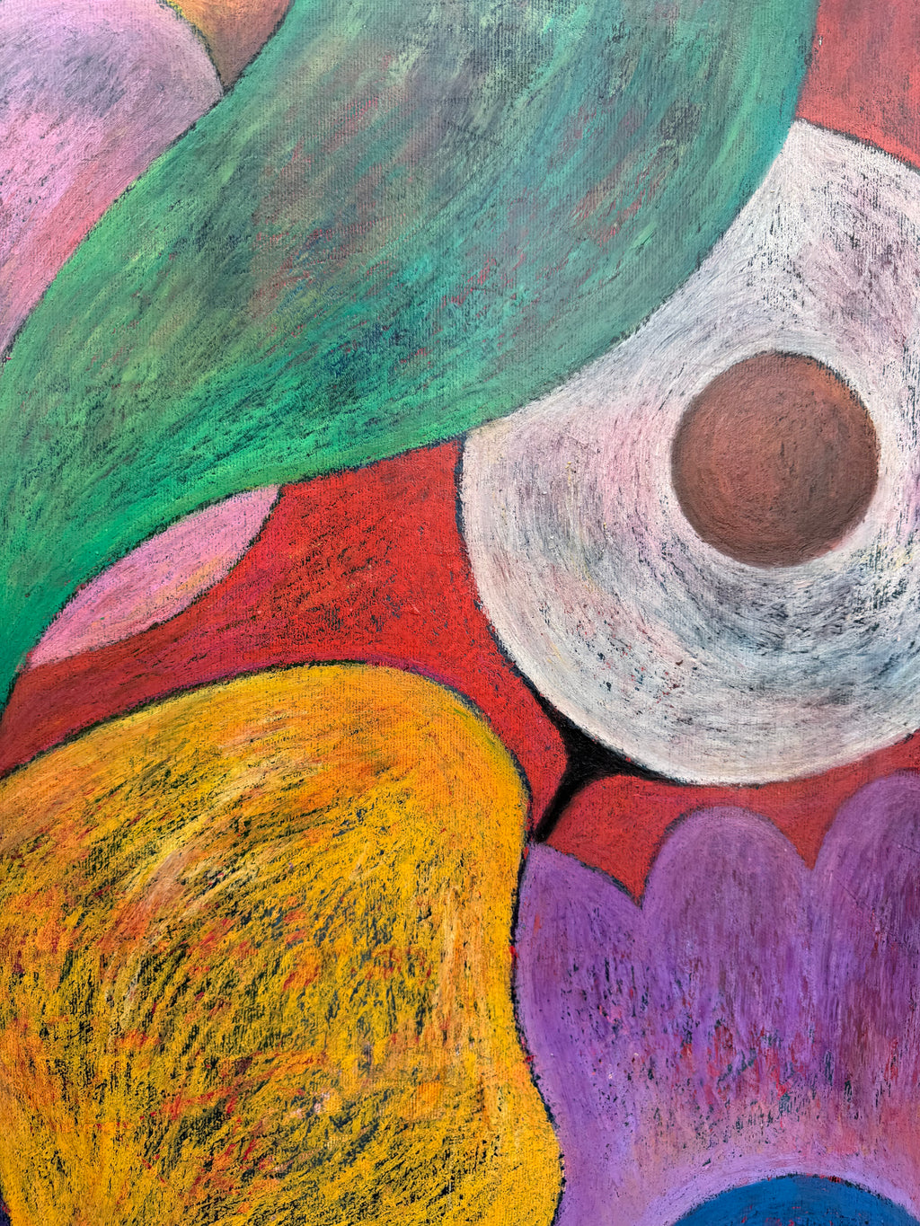 ´HOPE III’, oil pastel on Canvas, 80 x 100 cm