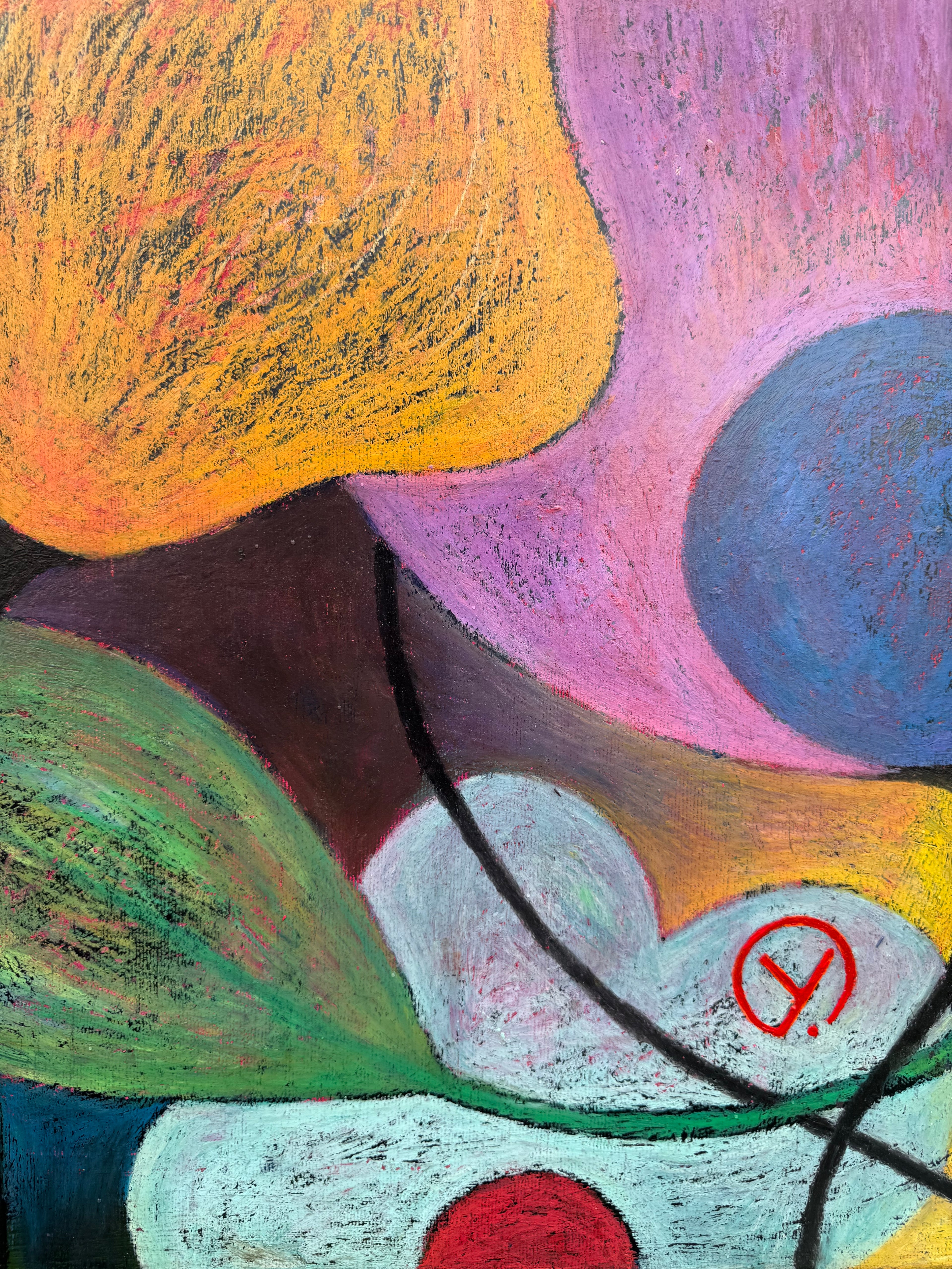 ´HOPE III’, oil pastel on Canvas, 80 x 100 cm