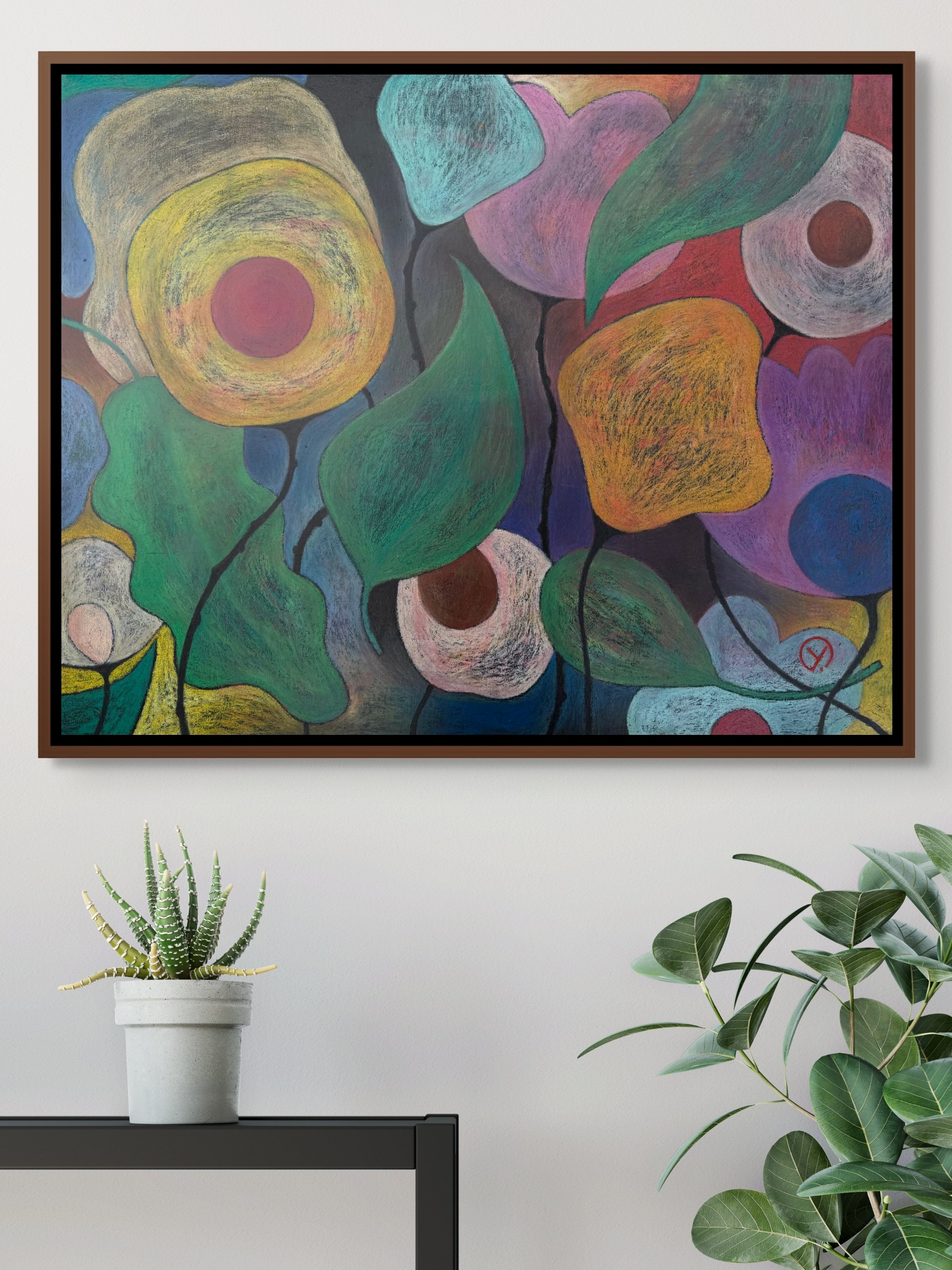 ´HOPE III’, oil pastel on Canvas, 80 x 100 cm