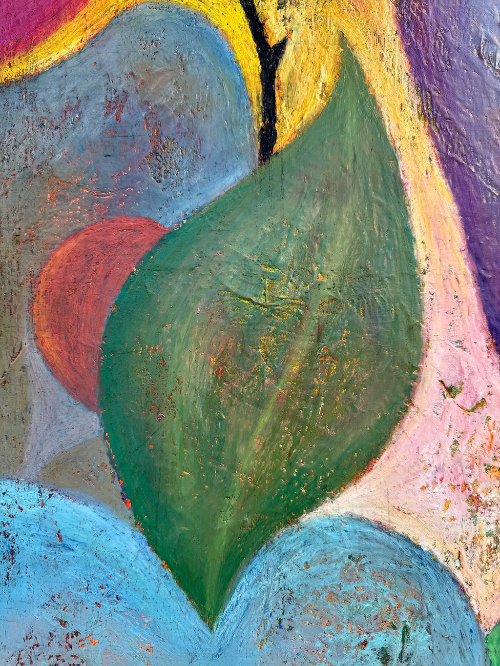 'HOPE V' ; oil pastel on canvas ; 65 x 54 cm