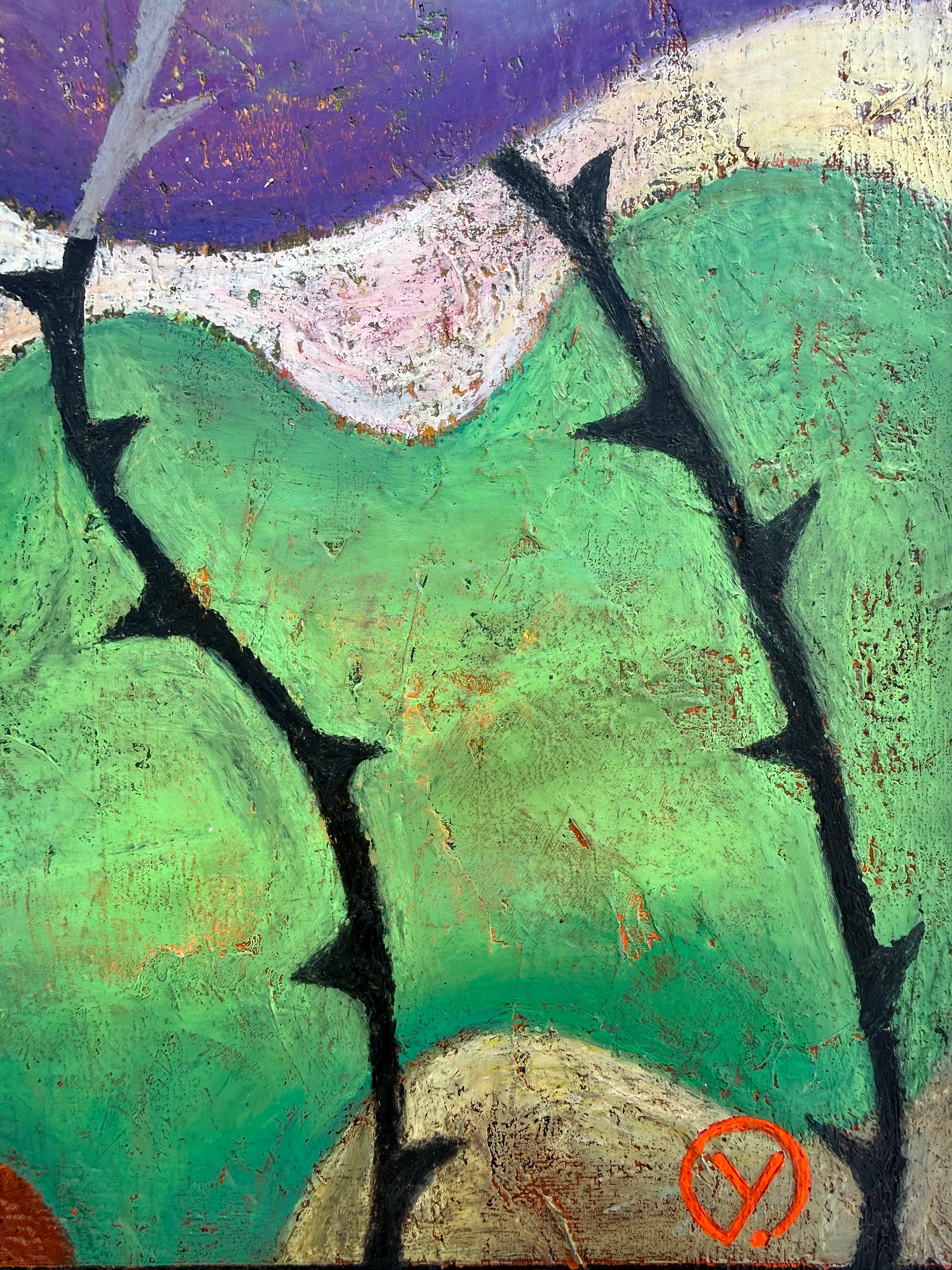 'HOPE V' ; oil pastel on canvas ; 65 x 54 cm