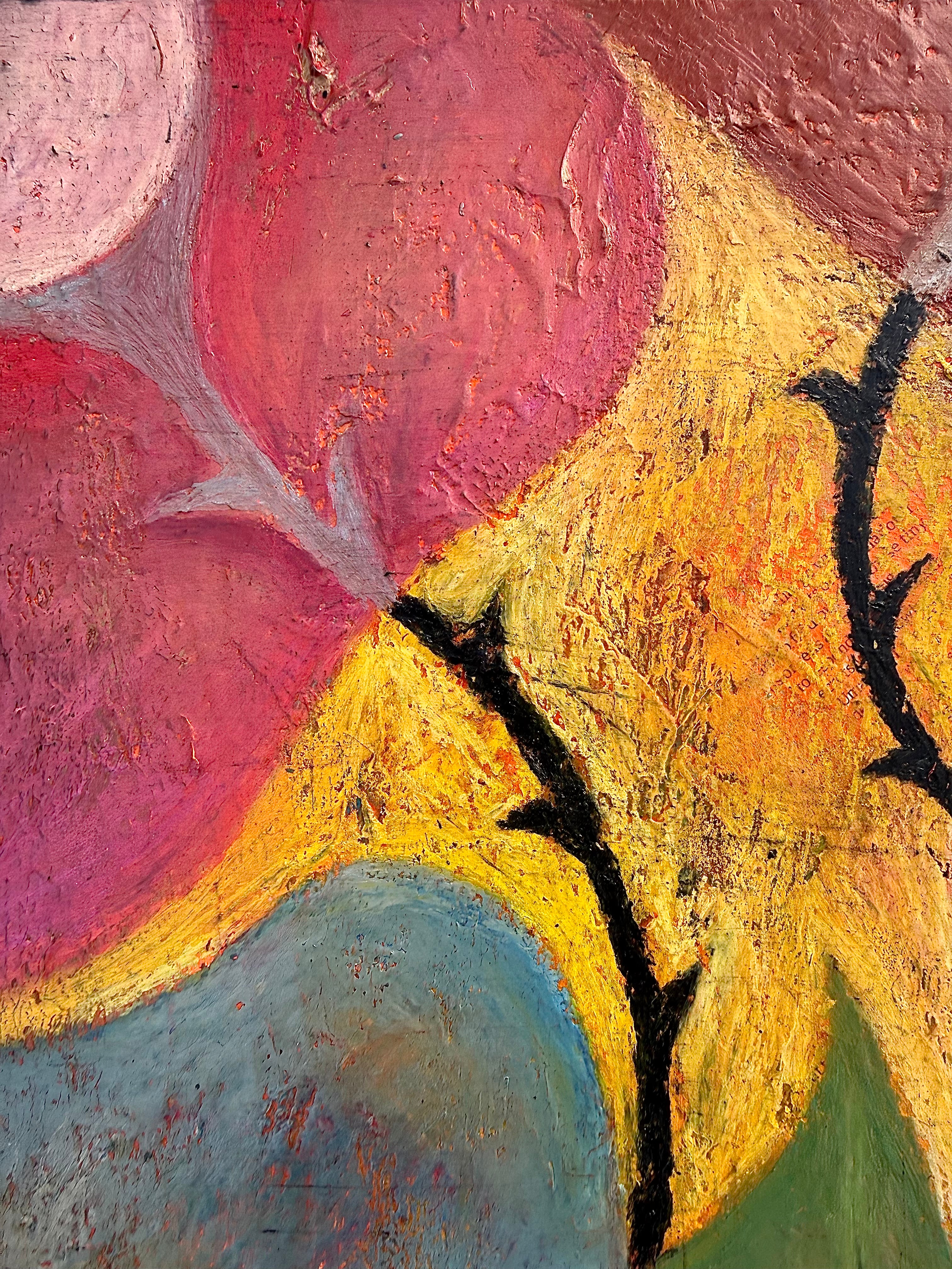 'HOPE V' ; oil pastel on canvas ; 65 x 54 cm