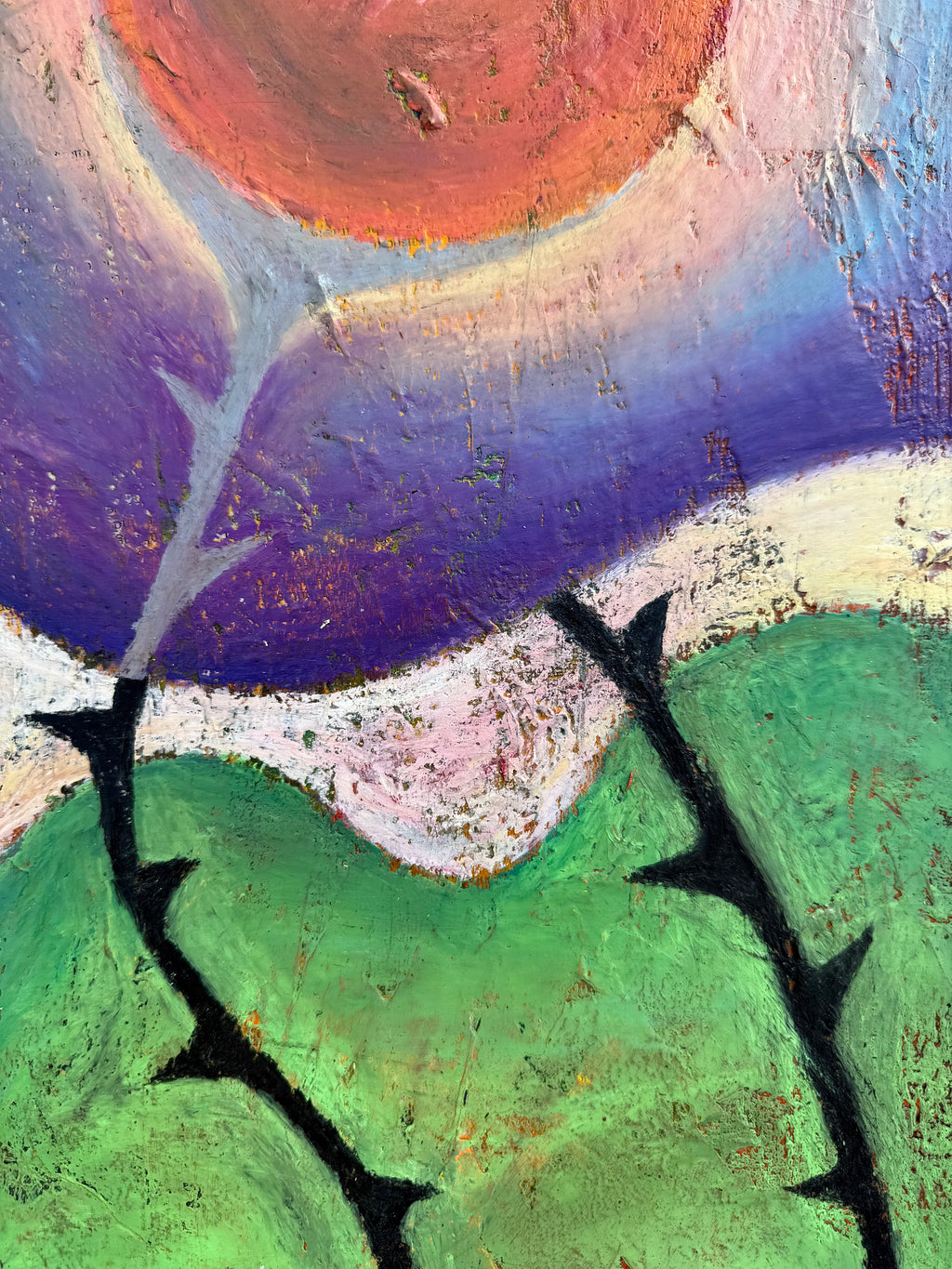 'HOPE V' ; oil pastel on canvas ; 65 x 54 cm