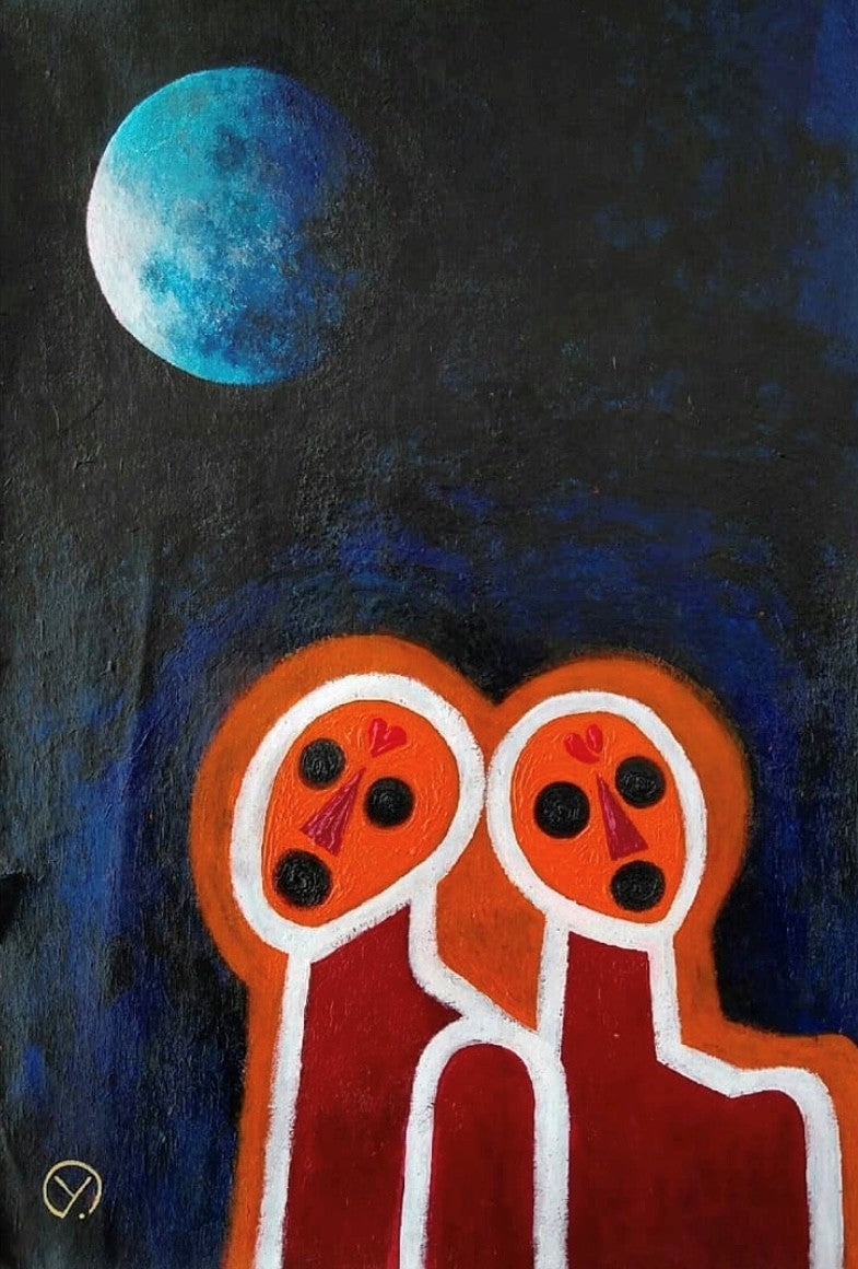 'SUFFER', 2017, acrylic on paper, 30  x 20 cm