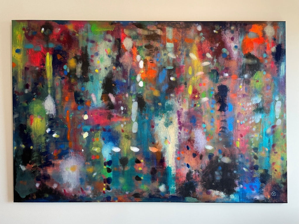 'BLURRY LIGHTS', 2022, acrylic on canvas, 150 x 100 cm
