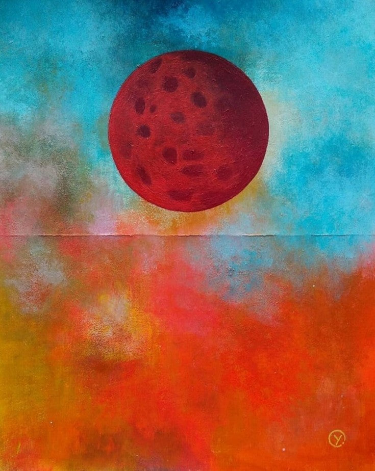 'DAWN', 2019, acrylic on paper (sketchbook), 25 x 20 cm