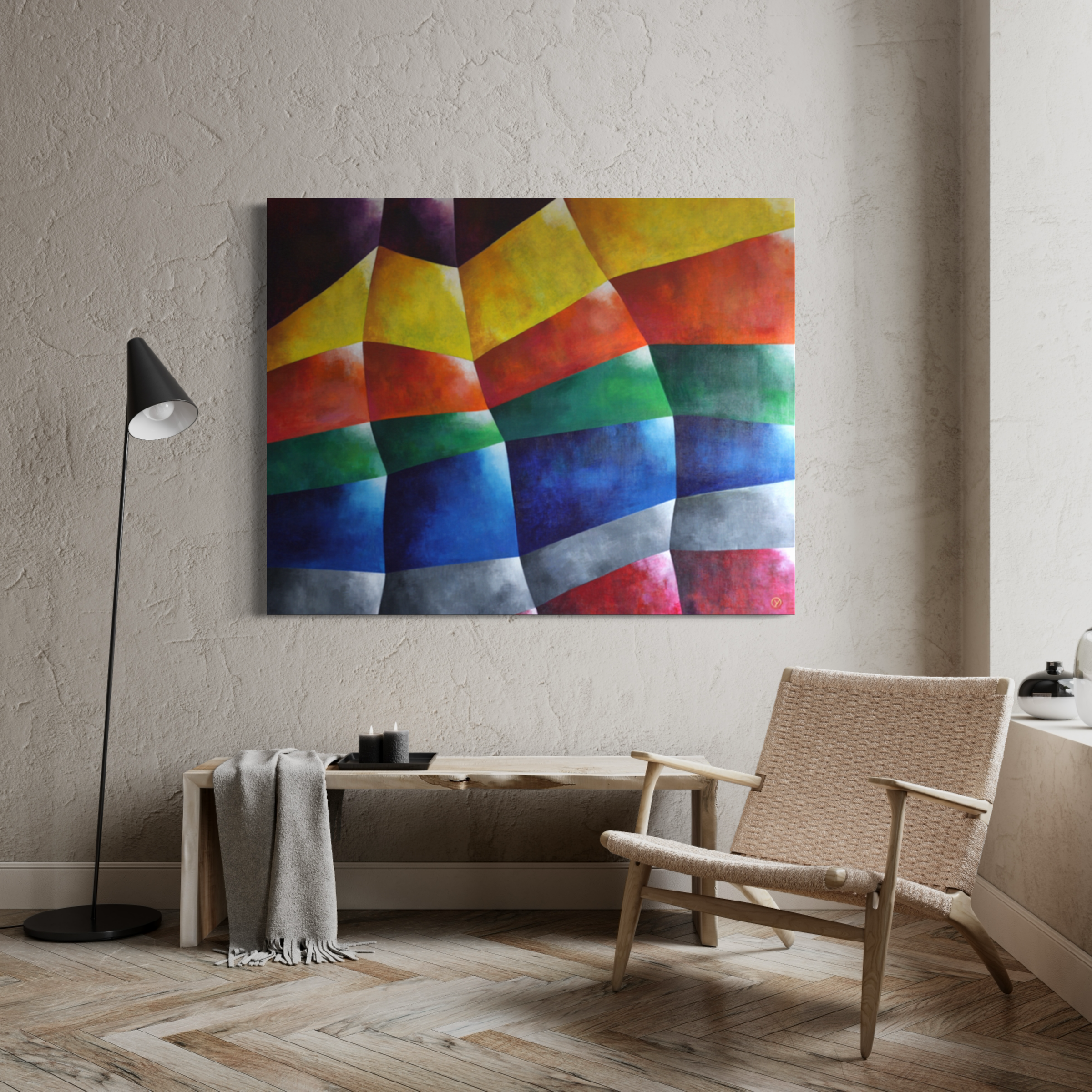 'FRAGMENTED', 2022, acrylic on canvas, 150  x 120 cm