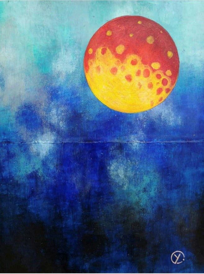 'HEAT', 2019, acrylic on paper (sketchbook), 25 x 20 cm