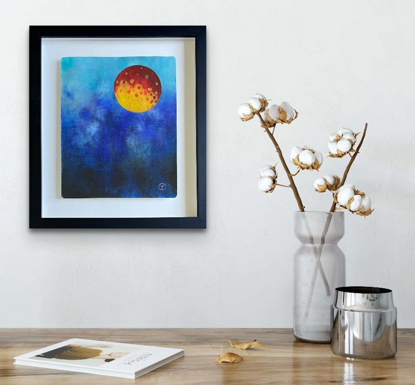 'HEAT', 2019, acrylic on paper (sketchbook), 25 x 20 cm