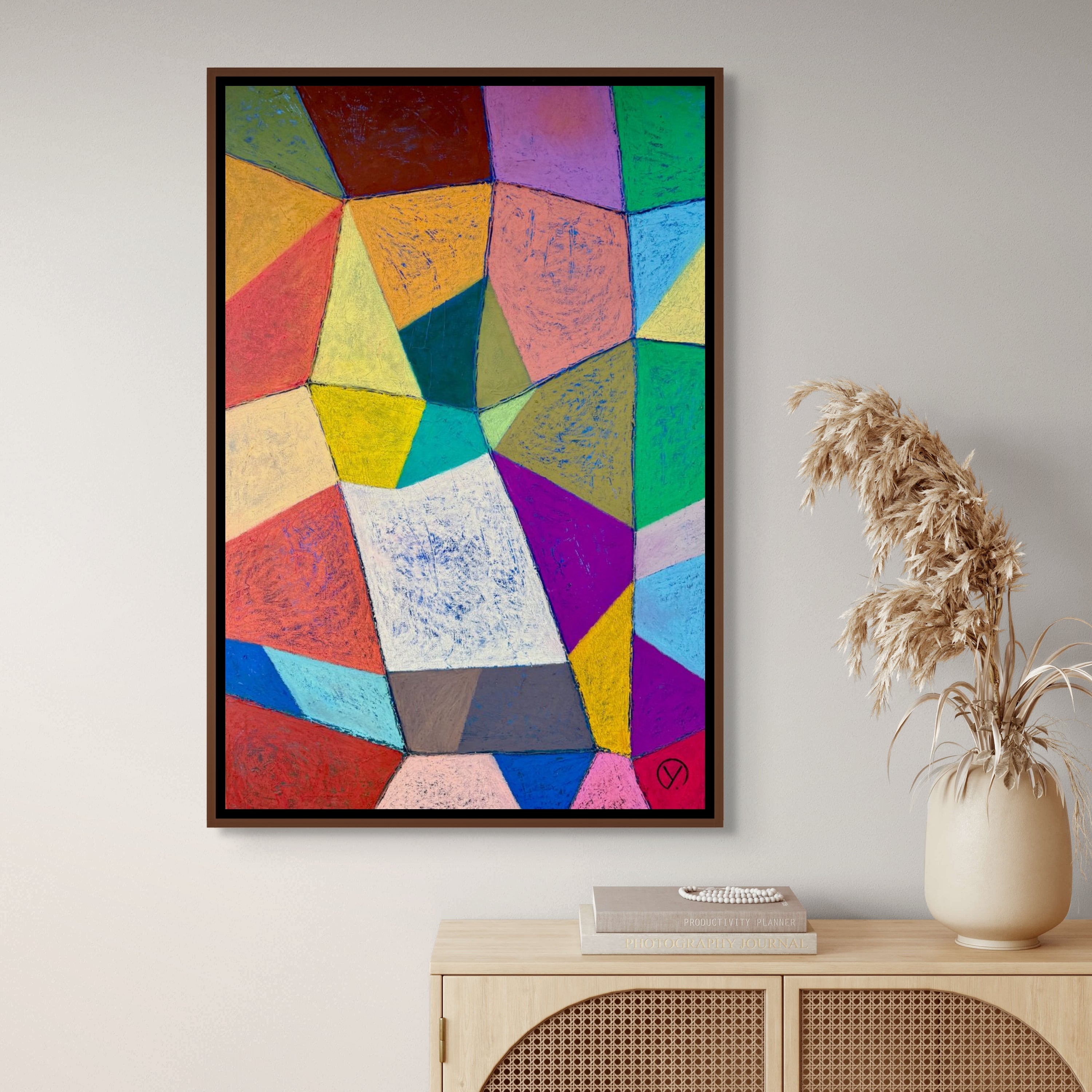 'OTOÑO' 2025 ; oil pastels on canvas, 100 x 60 cm