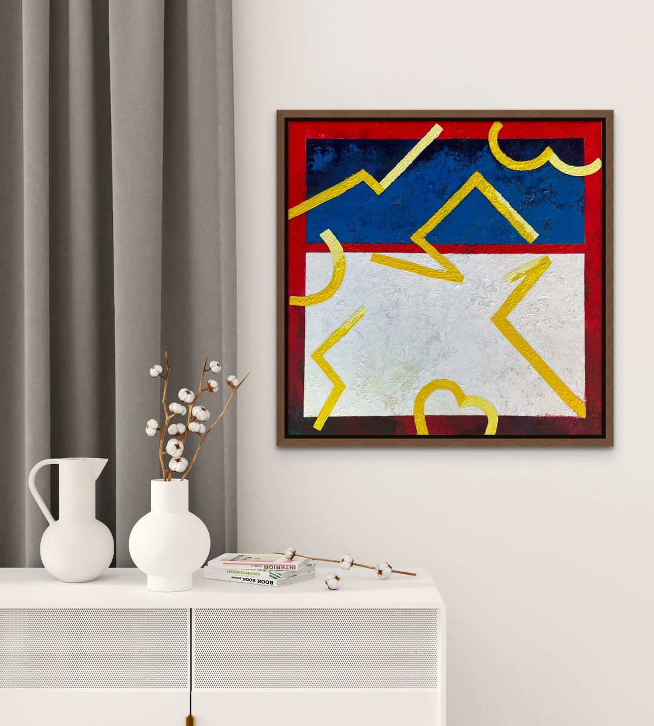 'LINES', 2023, acrylic on canvas, 80 x 80 cm