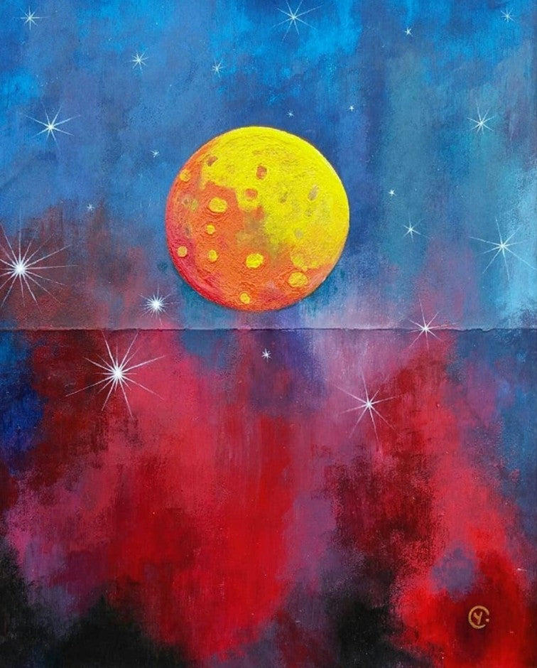 'NIGHT', 2019, acrylic on paper (sketchbook), 25 x 20 cm