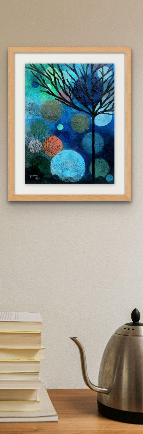 'NIGHTLIGHTS I', 2014, acrylic on paper, 32 x 24 cm