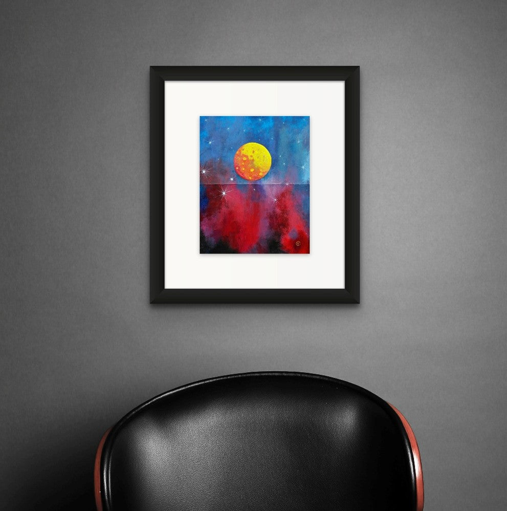 'NIGHT', 2019, acrylic on paper (sketchbook), 25 x 20 cm