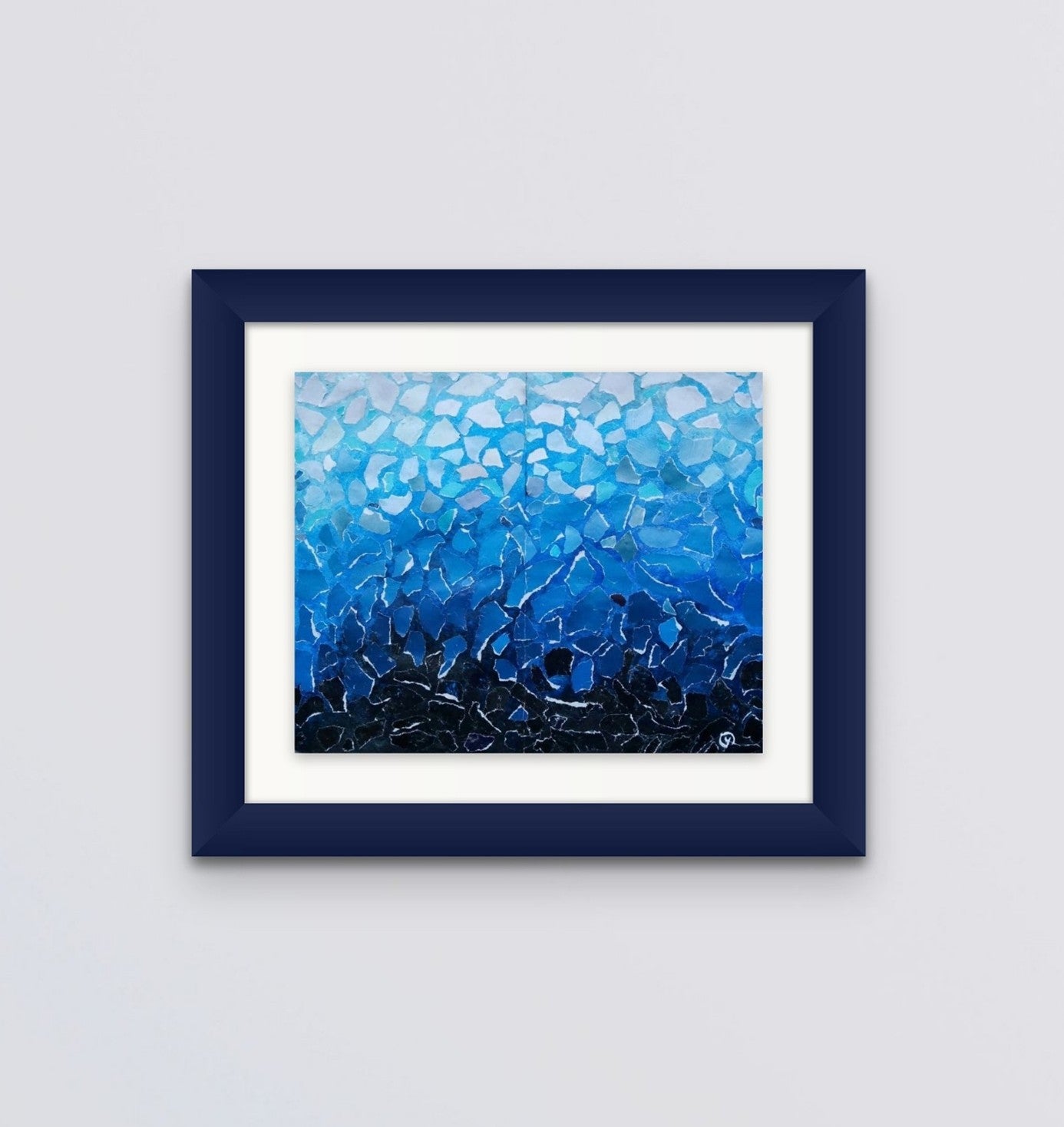 'OUT OF THE BLUE INTO THE BLACK', 2018, collage on paper (sketchbook), 25 x 20 cm