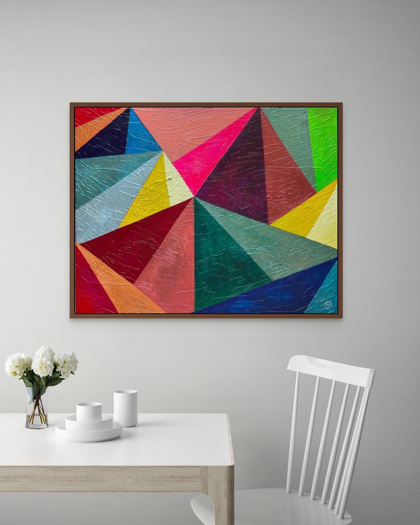 'PYRAMIDS', 2022, acrylic on canvas, 80 x 65 cm