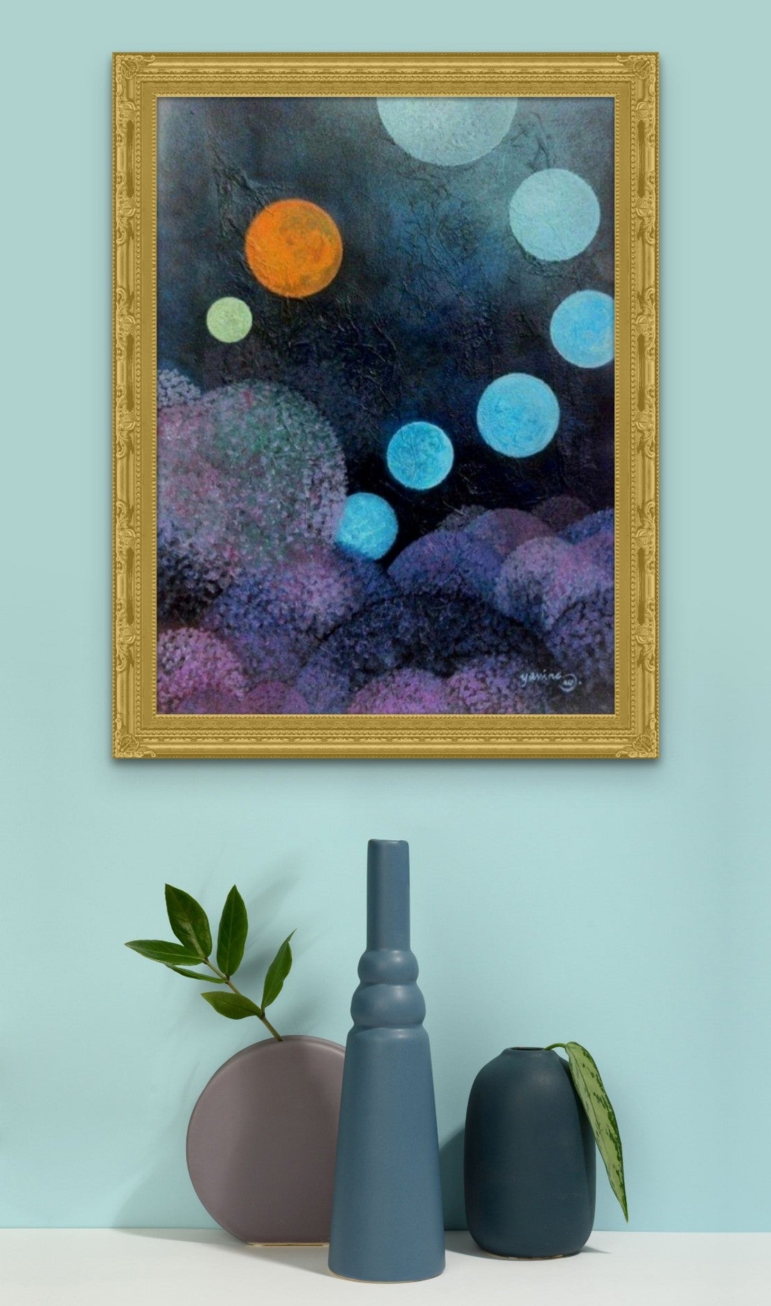 'RISE', 2018, acrylic on paper, 32 x 24 cm