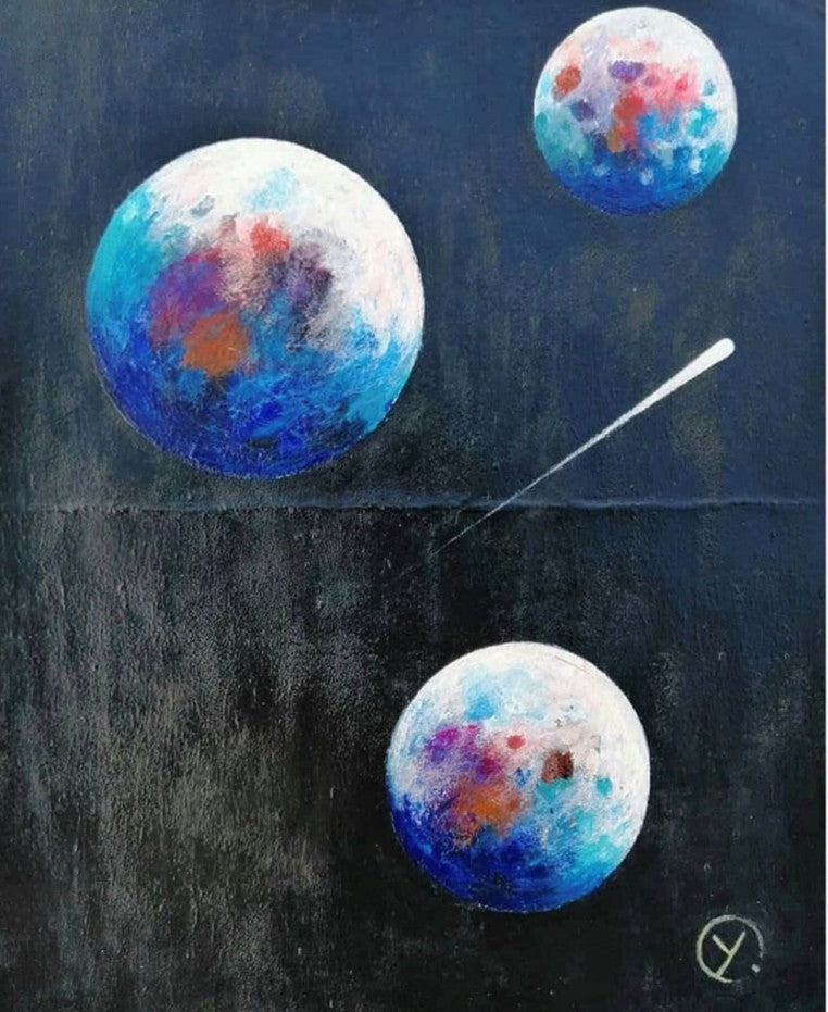 'SHOOTING STAR', 2019, acrylic on paper (sketchbook) 25 x 20 cm