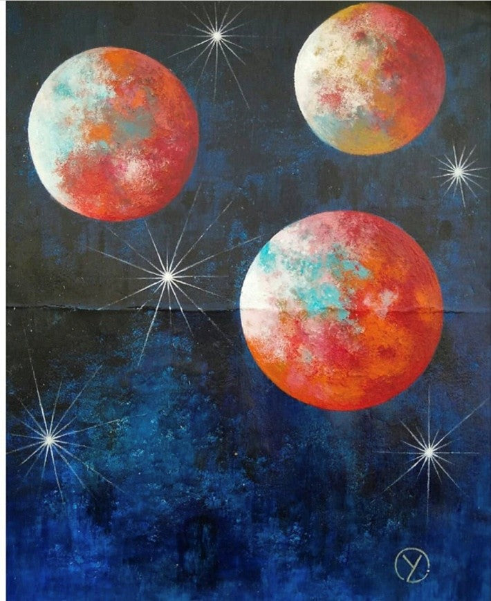 'STATIC', 2019, acrylic on paper (sketchbook), 25 x 20 cm